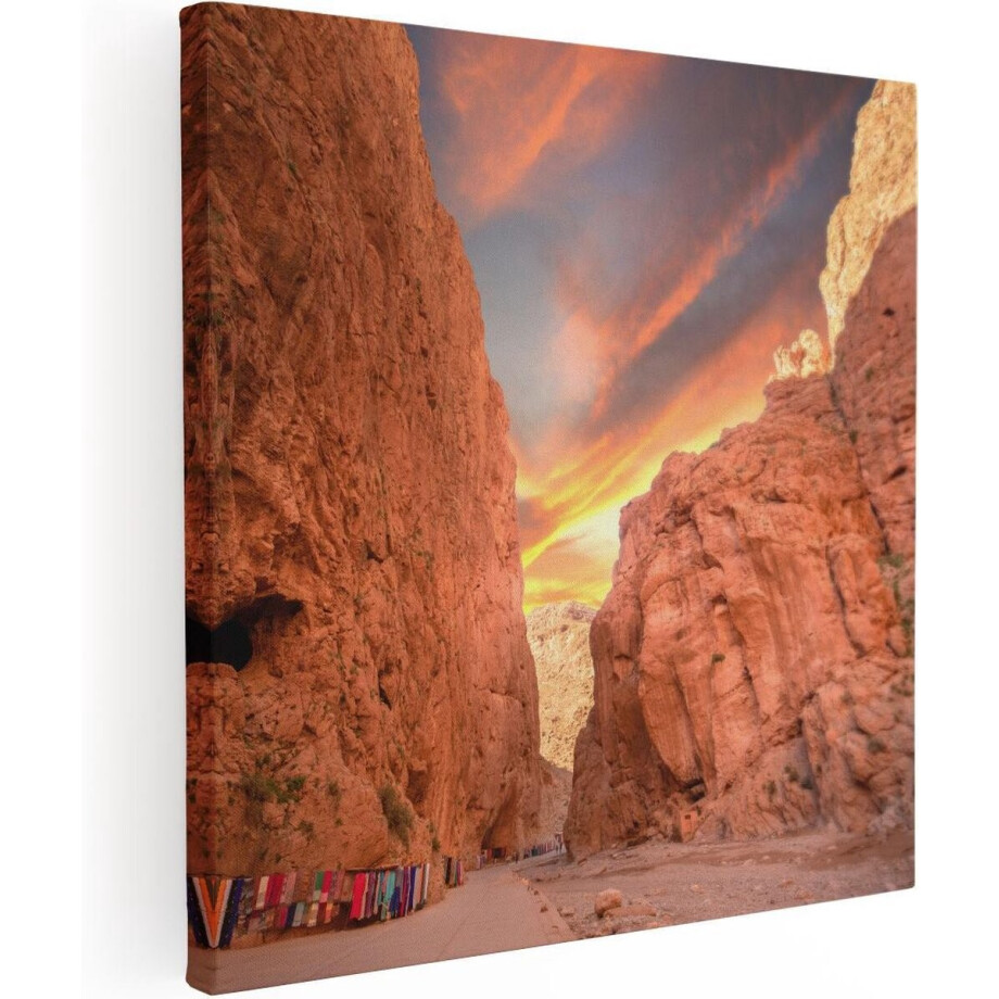Artaza Canvas Schilderij Landschap - 30x30 cm - Klein - Wanddecoratie Afrika - Muurdecoratie Zonsondergang - Kamer Accessoires Natuur Artaza Canvas Schilderij Landschap - 30x30 cm - Klein - Wanddecoratie Afrika - Muurdecoratie Zonsondergang - Kamer Accessoires Natuur afbeelding 1