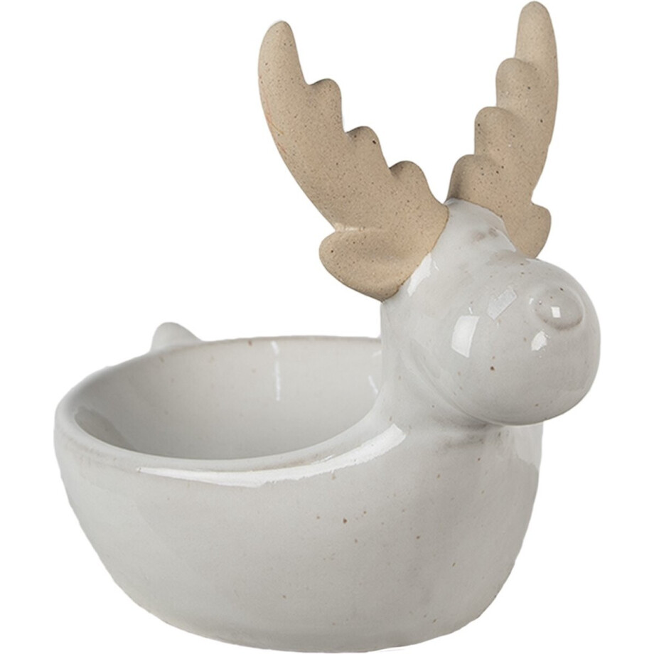 Clayre & Eef Decoratie schaal Rendier 17x12x15 cm Beige Porselein Clayre & Eef Decoratie schaal Rendier 17x12x15 cm Beige Porselein afbeelding 1