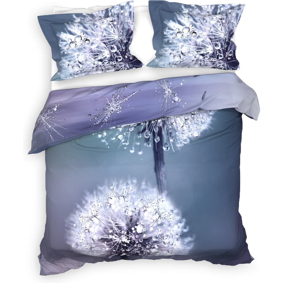 Heckettlane Hannia Dekbedovertrek - Lits-jumeaux - Katoensatijn - 260x200-220cm - Blauw Heckettlane Hannia Dekbedovertrek - Lits-jumeaux - Katoensatijn - 260x200-220cm - Blauw afbeelding 1
