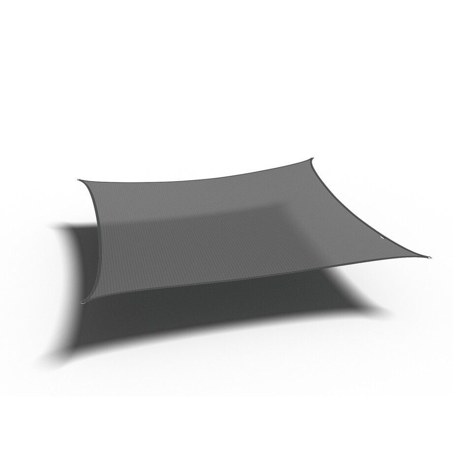 Schaduwdoek shade sail HDPE vierkant 5m (Anthracite) Schaduwdoek shade sail HDPE vierkant 5m (Anthracite) afbeelding