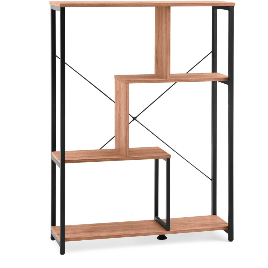 Staand rek / ruimteverdeler Kalag Eco zwart/eiken hjh LIVING afbeelding 1
