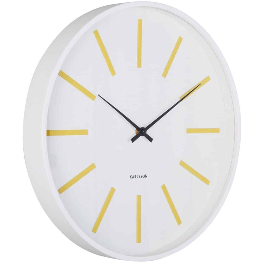 Karlsson Wandklok Arruga Retro - Goudgeel - Ø40cm - Wandklok Modern afbeelding 1