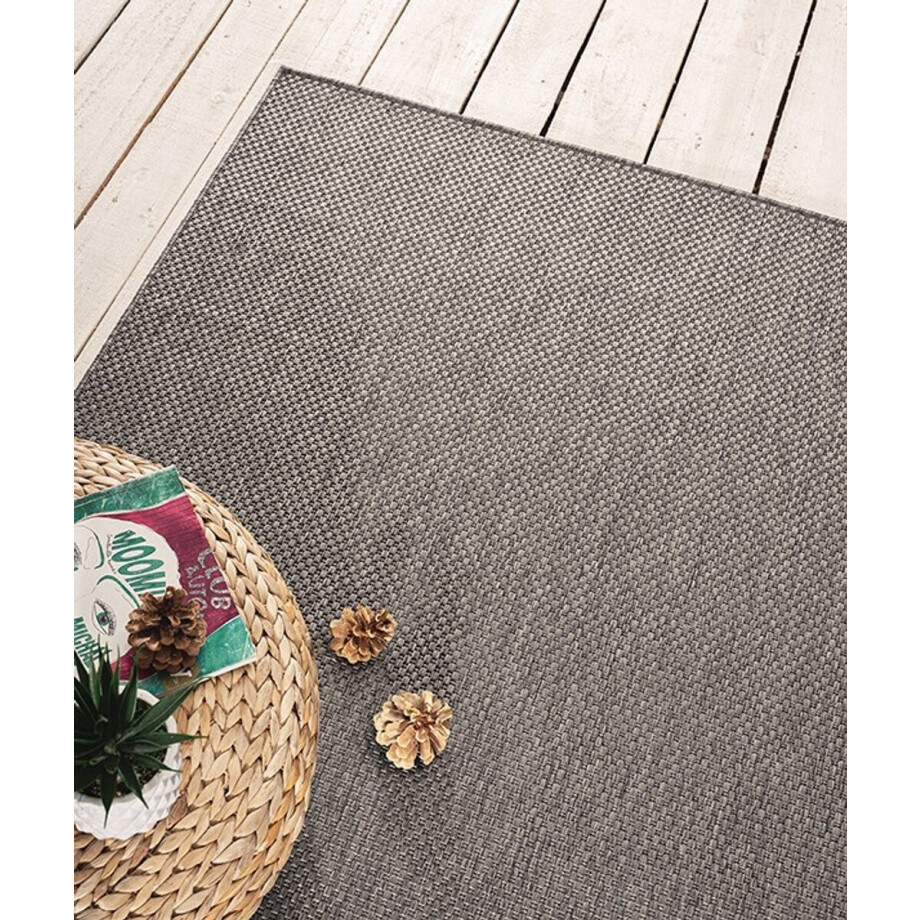 Karpet24 Sisal – Modern Effen Vloerkleed voor Binnen & Buiten, Antraciet-160 x 220 cm Karpet24 Sisal – Modern Effen Vloerkleed voor Binnen & Buiten, Antraciet-160 x 220 cm afbeelding 1