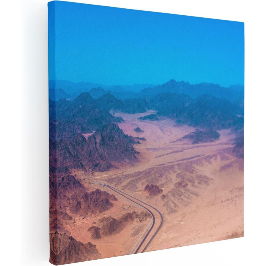 Artaza Canvas Schilderij Bergen in de Woestijn in Egypte - 70x70 - Foto Op Canvas - Canvas Print Artaza Canvas Schilderij Bergen in de Woestijn in Egypte - 70x70 - Foto Op Canvas - Canvas Print afbeelding 1