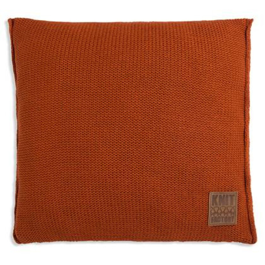 Knit Factory Uni Sierkussen - Terra - 50x50 cm afbeelding 1