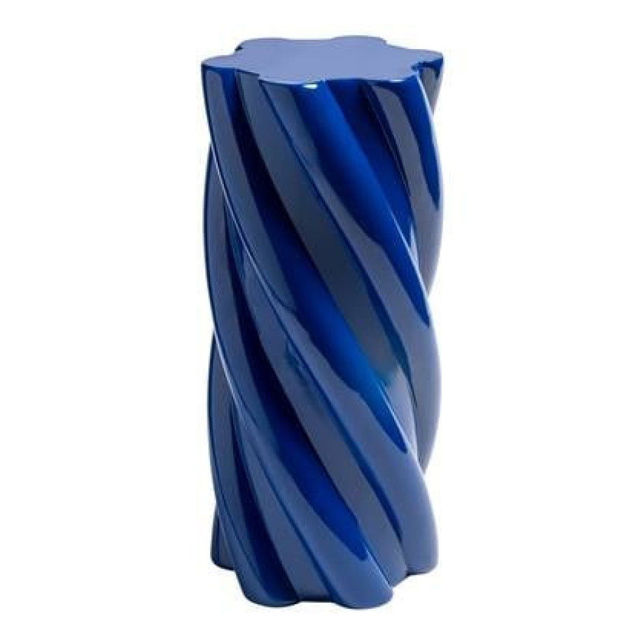 &k amsterdam Pillar Marshmallow Bijzettafel H 55 cm - Blauw afbeelding 1