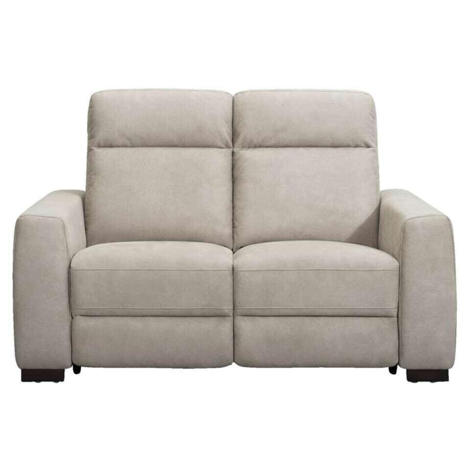 Leen Bakker - Bank James 2-zits - Lederlook - Zilver - Polyester/Lederlook - Grijs - 160x100x95 Cm afbeelding 1