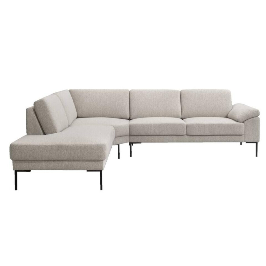 Leen Bakker - Hoekbank Tom Links - Monza - Stof - Beige - 237x279x84 Cm Leen Bakker - Hoekbank Tom Links - Monza - Stof - Beige - 237x279x84 Cm afbeelding 1