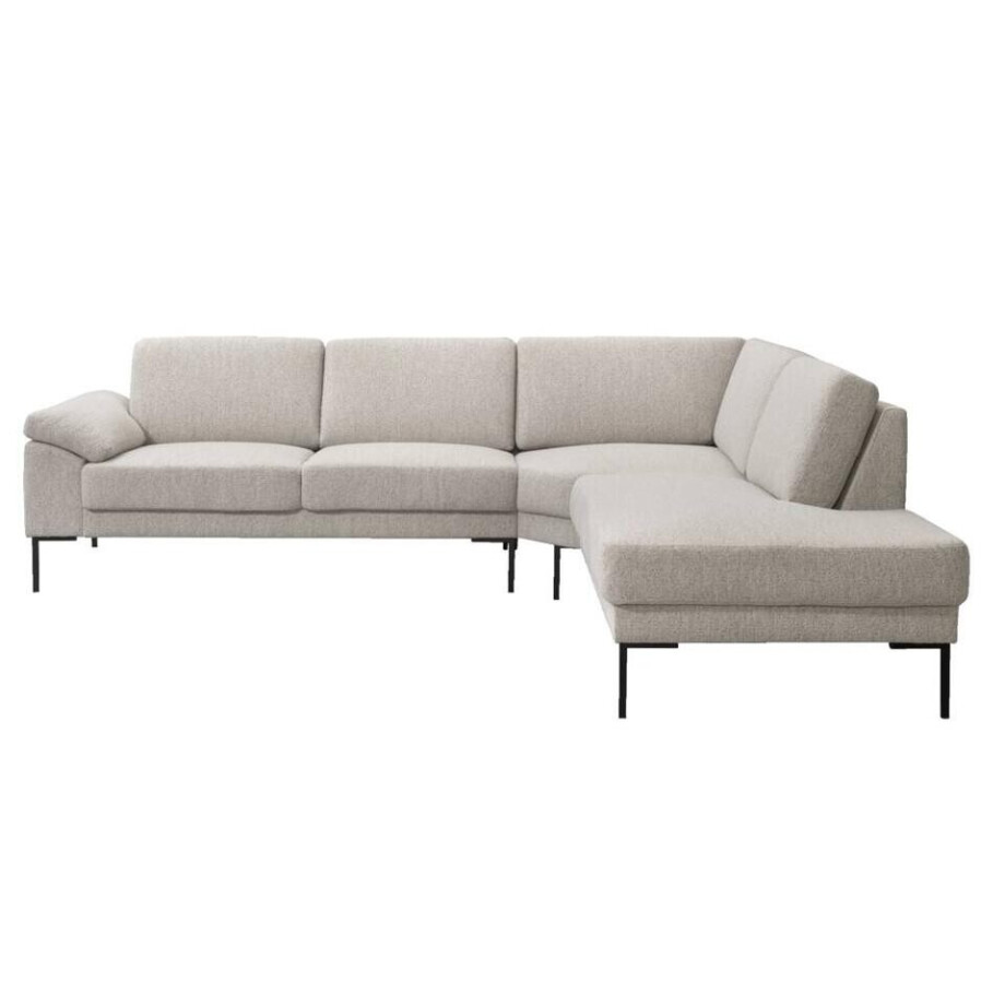 Leen Bakker - Hoekbank Tom Rechts - Monza - Stof - Beige - 237x279x84 Cm afbeelding 1