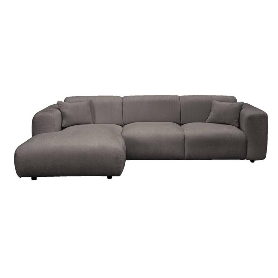 Leen Bakker - Hoekbank Claude Links - Stof - Taupe - 165x280x80 Cm afbeelding 1