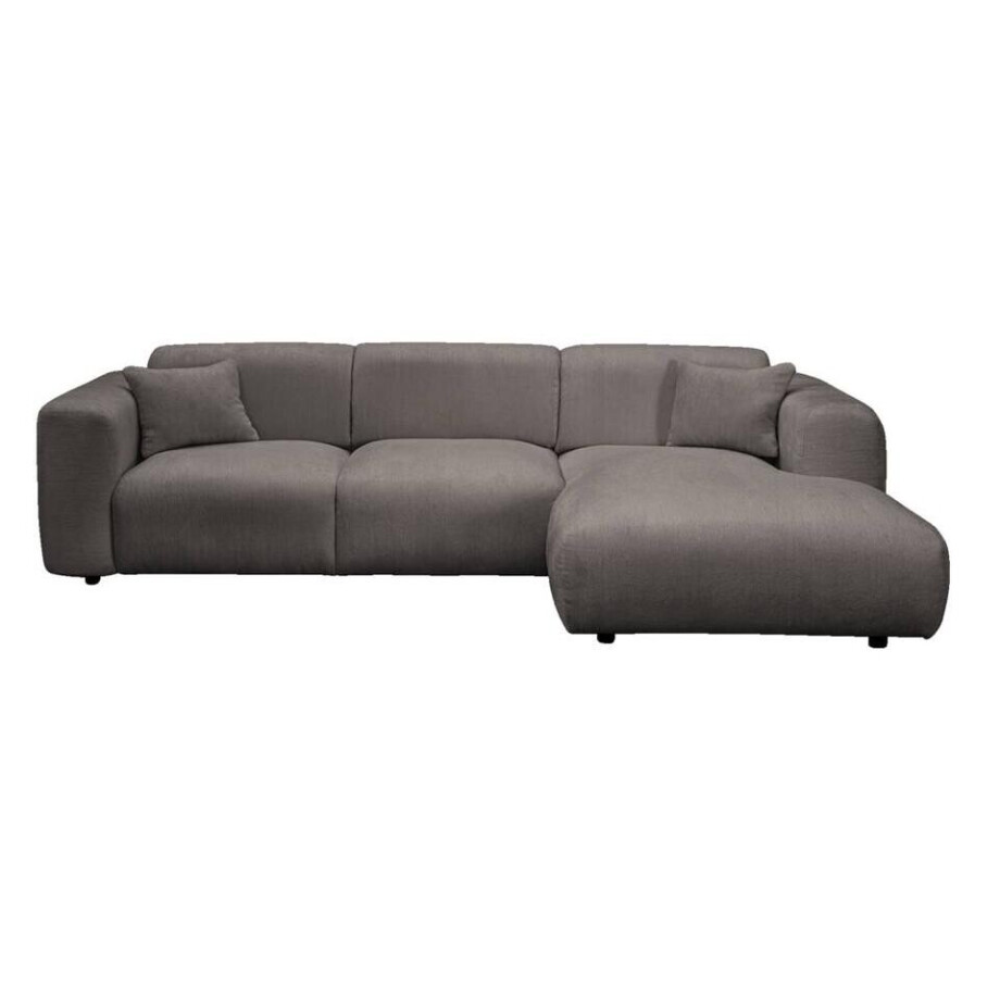 Leen Bakker - Hoekbank Claude Rechts - Stof - Taupe - 165x280x80 Cm afbeelding 1