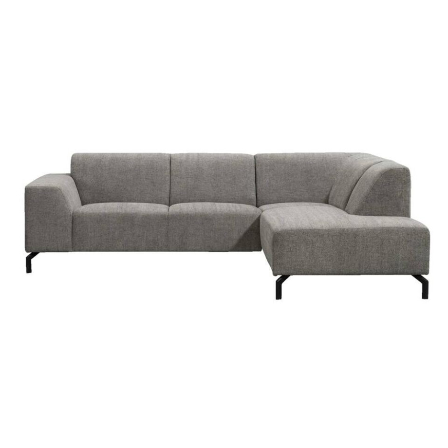 Leen Bakker - Hoekbank Noud Rechts - Stof - Grijs - 255x80x175 Cm afbeelding 1