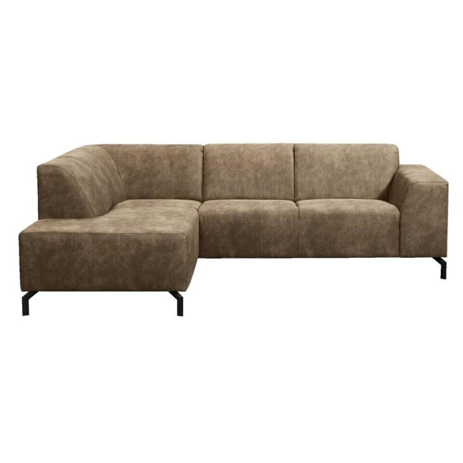 Leen Bakker - Hoekbank Noud Links - Stof - Taupe - 255x80x175 Cm afbeelding 1