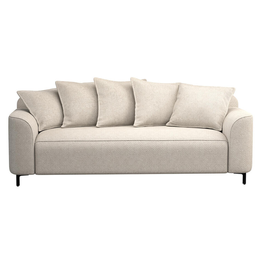 20% korting - Leen Bakker - Bank Elsa 3-zits - Eden - Stof - Beige - 99x228x84 Cm afbeelding 1