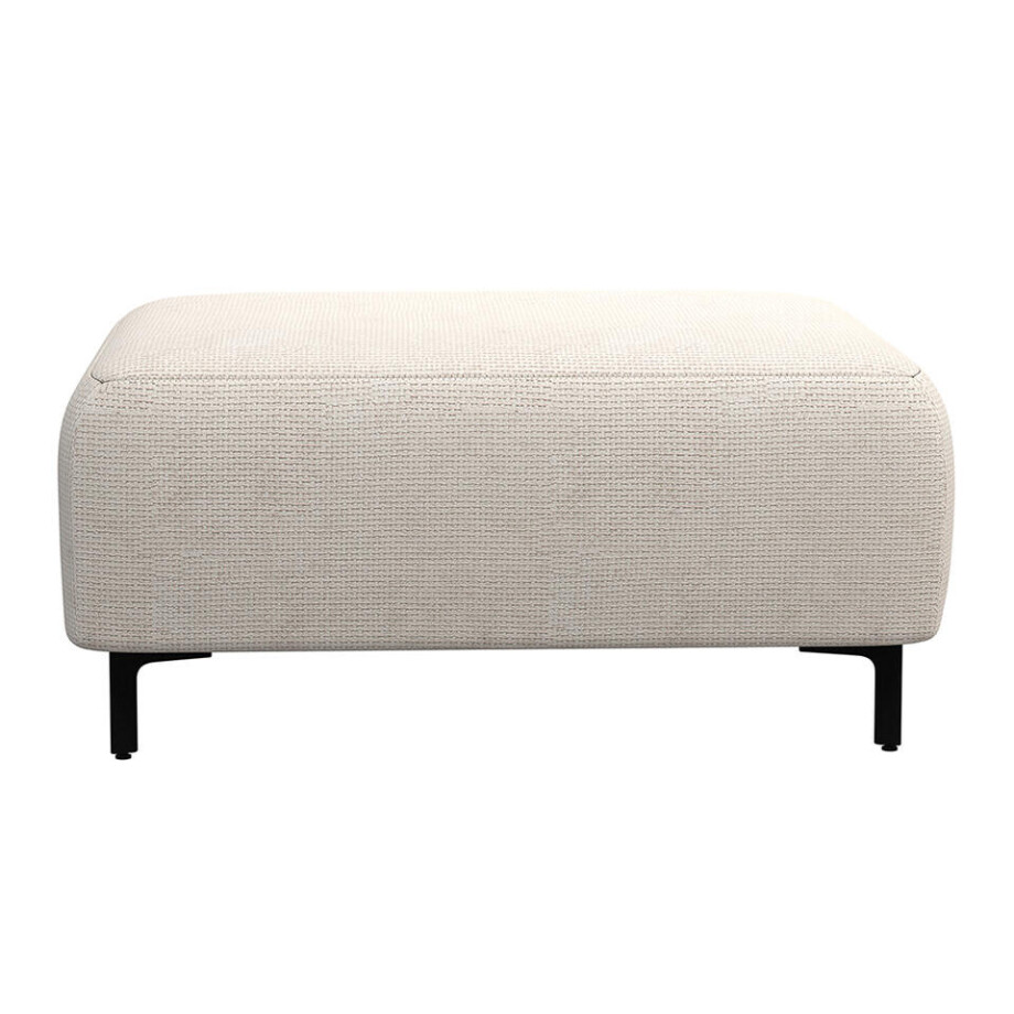 20% korting - Leen Bakker - Hocker Elsa - Eden - Stof - Beige - 77x99x45 Cm afbeelding 1