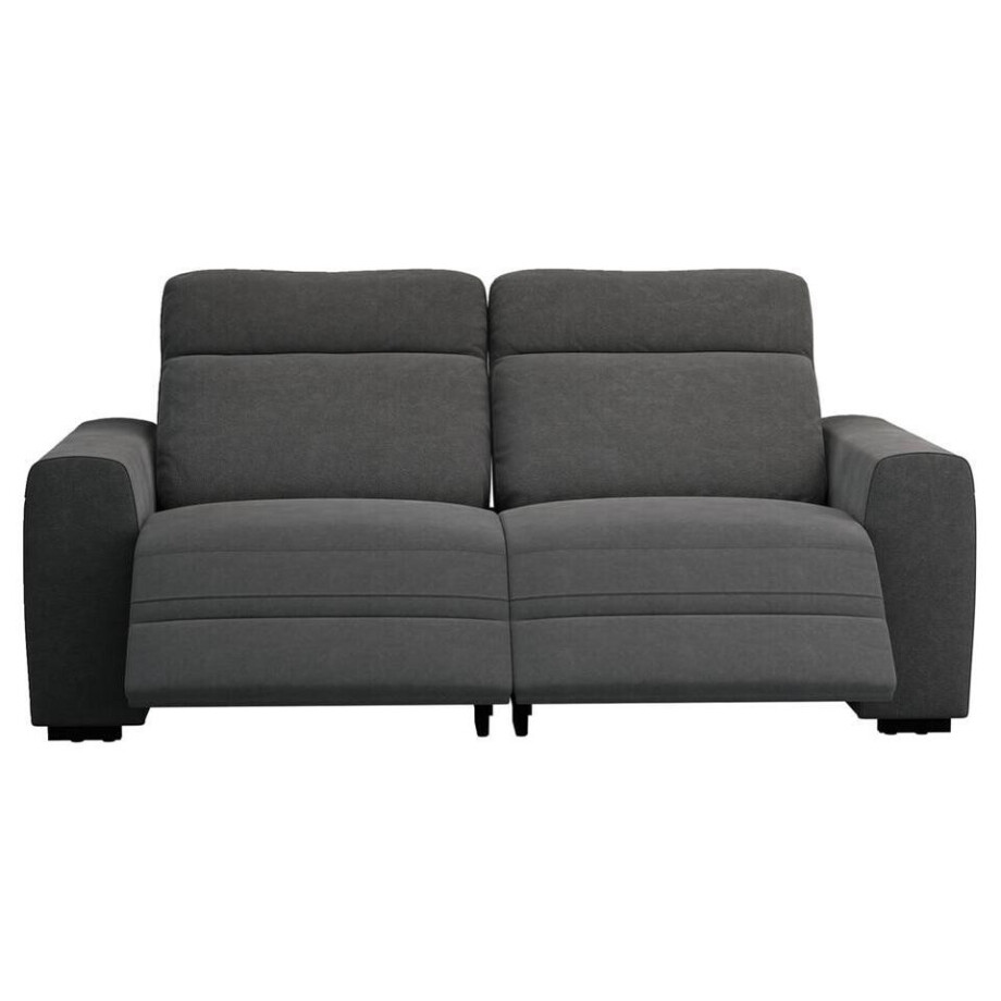 Leen Bakker - Bank James Elektrisch Verstelbaar 3-zits - Supple - Antraciet - Stof - Grijs - 95x198x100 Cm Leen Bakker - Bank James Elektrisch Verstelbaar 3-zits - Supple - Antraciet - Stof - Grijs - 95x198x100 Cm afbeelding 1