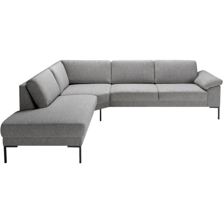 Leen Bakker - Hoekbank Tom Links - Monza - Stof - Grijs - 237x279x84 Cm Leen Bakker - Hoekbank Tom Links - Monza - Stof - Grijs - 237x279x84 Cm afbeelding 1