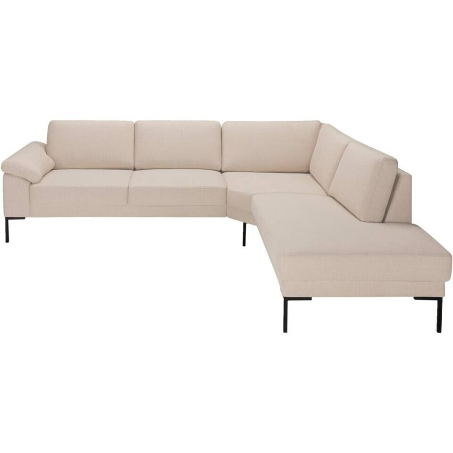 Leen Bakker - Hoekbank Tom Rechts - Basel - Stof - Beige - 237x279x84 Cm afbeelding 1