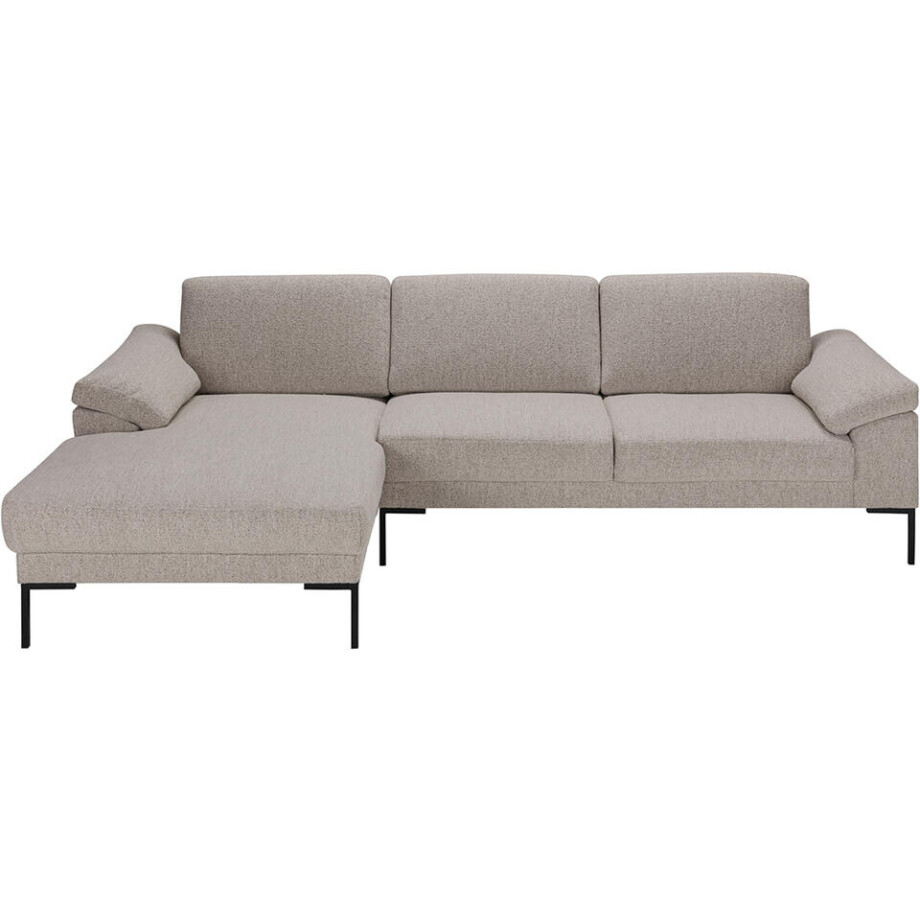 Leen Bakker - Bank Tom Met Chaise Longue Links - Monza - Stof - Beige - 162x261x84 Cm afbeelding 1
