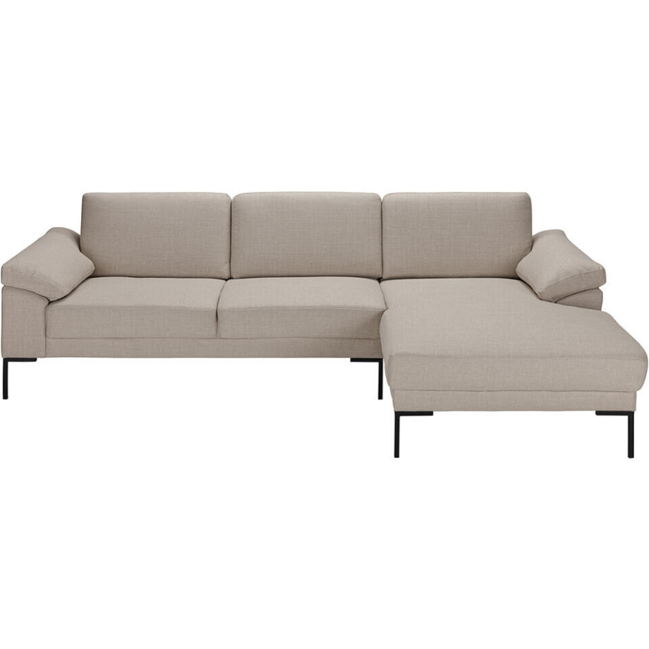 Leen Bakker - Bank Tom Met Chaise Longue Rechts - Basel - Stof - Beige - 162x261x84 Cm afbeelding 1