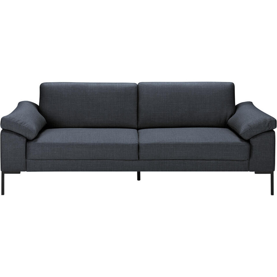 Leen Bakker - Bank Tom 3-zits - Basel - Antraciet - Stof - Grijs - 92x222x84 Cm Leen Bakker - Bank Tom 3-zits - Basel - Antraciet - Stof - Grijs - 92x222x84 Cm afbeelding 1