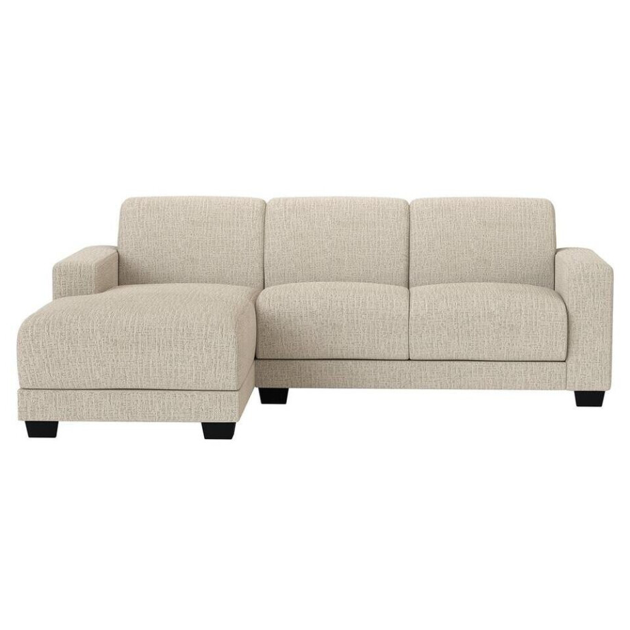 20% korting - Leen Bakker - Bank Aberdeen Met Chaise Longue Links - Kansas - Stof - Crème - 158x238x84 Cm 20% korting - Leen Bakker - Bank Aberdeen Met Chaise Longue Links - Kansas - Stof - Crème - 158x238x84 Cm afbeelding 1