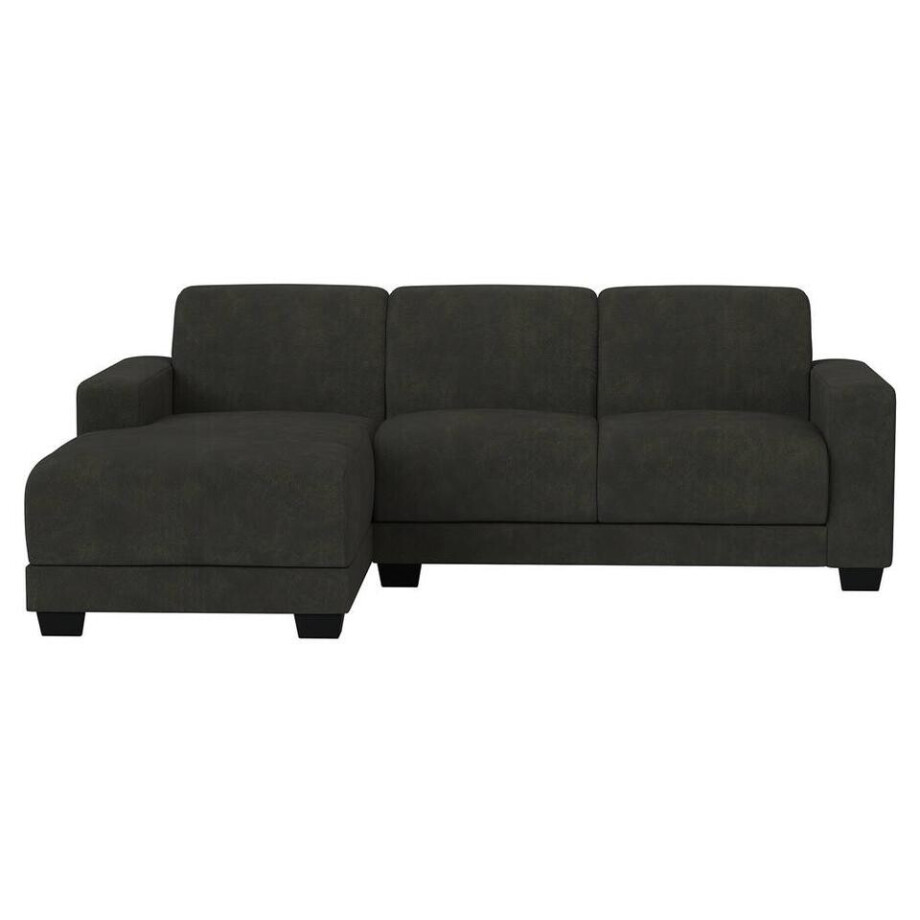 Leen Bakker - Bank Aberdeen Met Chaise Longue Links - Preston - Antraciet - Stof - Grijs - 158x238x84 Cm afbeelding 1