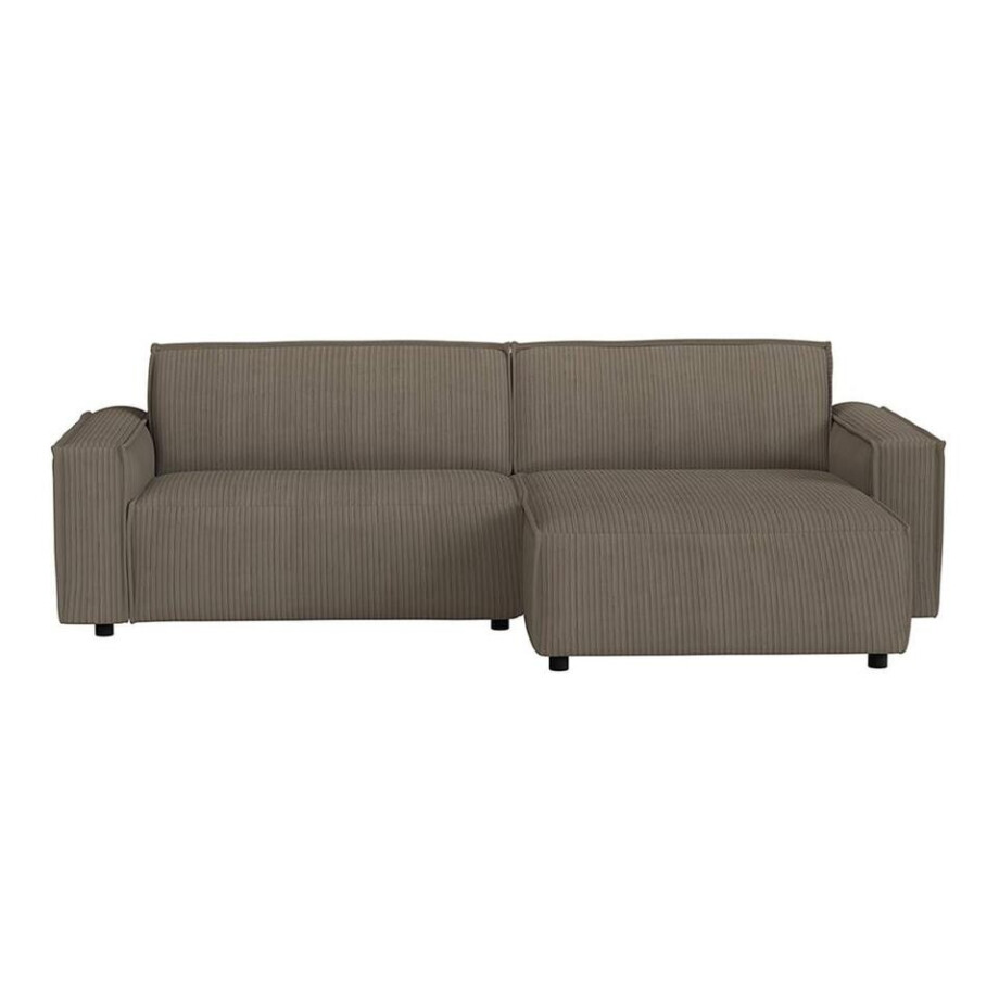 Leen Bakker - Bank Brooklyn Met Chaise Longue Rechts - Soop - Stof - Taupe - 158x255x76 Cm afbeelding 1