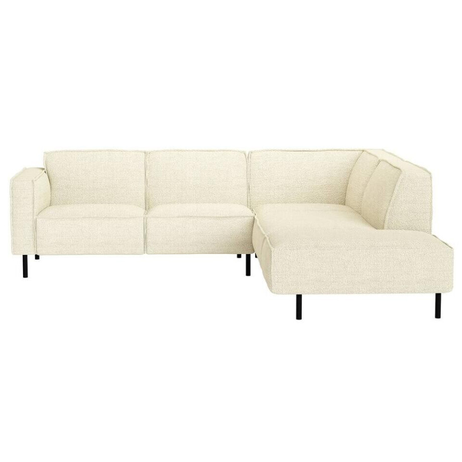 Leen Bakker - Hoekbank Madison Rechts - Maggy - Stof - Crème - 230x258x77 Cm afbeelding 1