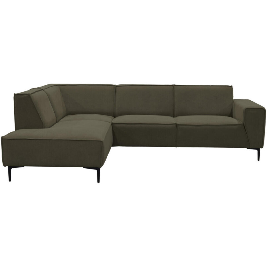 Leen Bakker - Hoekbank Romy Links - Stof - Groen - 191x258x80 Cm afbeelding 1