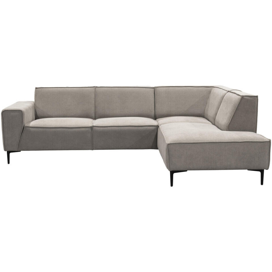 Leen Bakker - Hoekbank Romy Rechts - Stof - Grijs - 191x258x80 Cm afbeelding 1