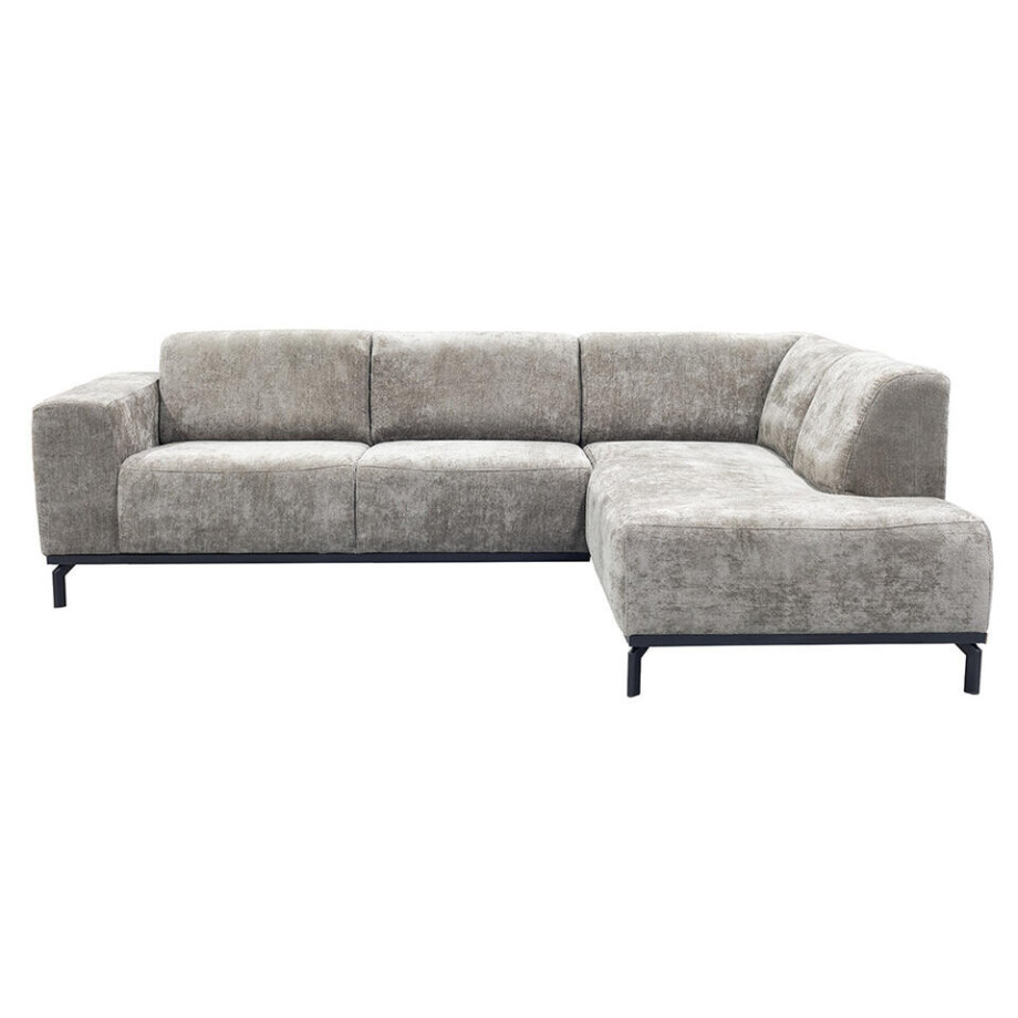 Leen Bakker - Hoekbank Lola Rechts - Stof - Beige - 191x259x78 Cm Leen Bakker - Hoekbank Lola Rechts - Stof - Beige - 191x259x78 Cm afbeelding 1