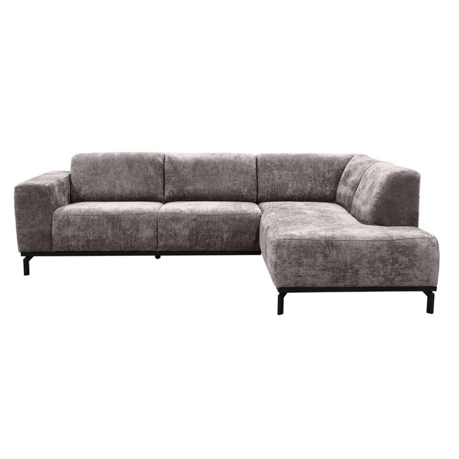 Leen Bakker - Hoekbank Lola Rechts - Stof - Taupe - 191x259x78 Cm Leen Bakker - Hoekbank Lola Rechts - Stof - Taupe - 191x259x78 Cm afbeelding 1
