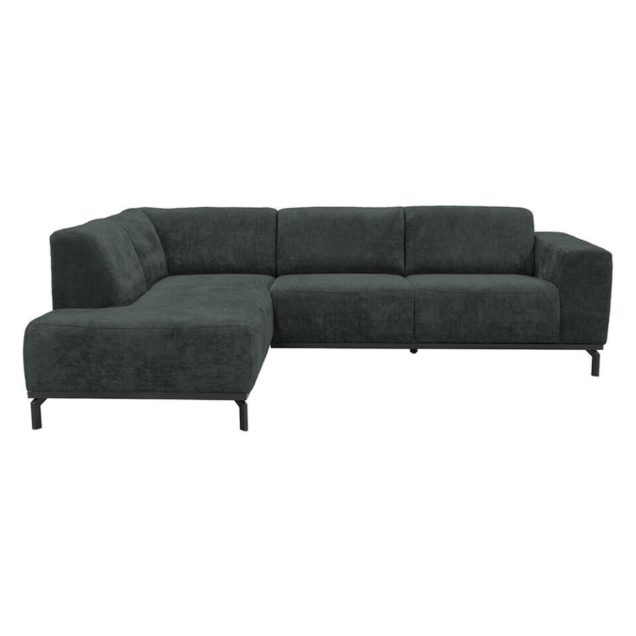 Leen Bakker - Hoekbank Lola Links - Stof - Groen - 191x259x78 Cm Leen Bakker - Hoekbank Lola Links - Stof - Groen - 191x259x78 Cm afbeelding 1