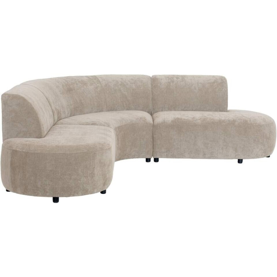 Leen Bakker - Hoekbank Luna Rond - Rebel - Stof - Beige - 260x260x80 Cm Leen Bakker - Hoekbank Luna Rond - Rebel - Stof - Beige - 260x260x80 Cm afbeelding 1