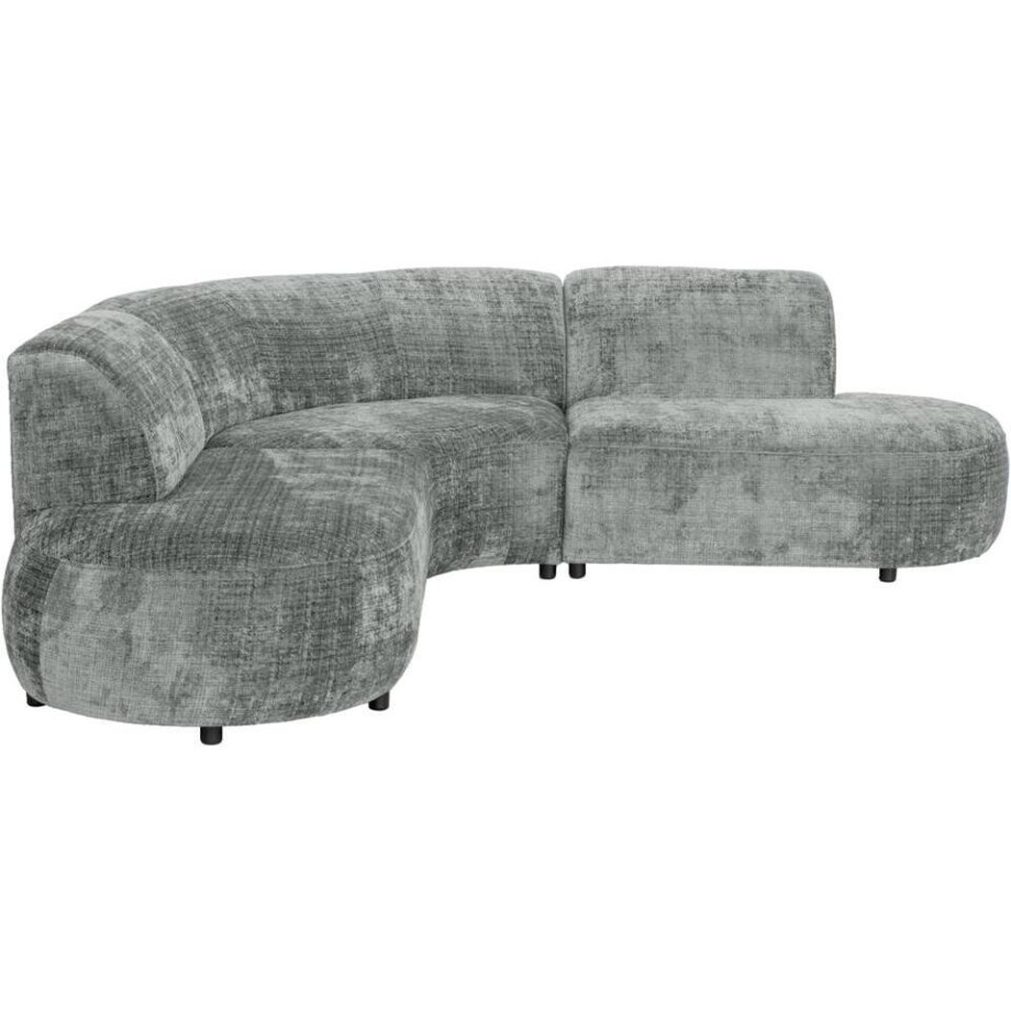 Leen Bakker - Hoekbank Luna Rond - Cremona - Stof - Grijs - 260x260x80 Cm afbeelding 1