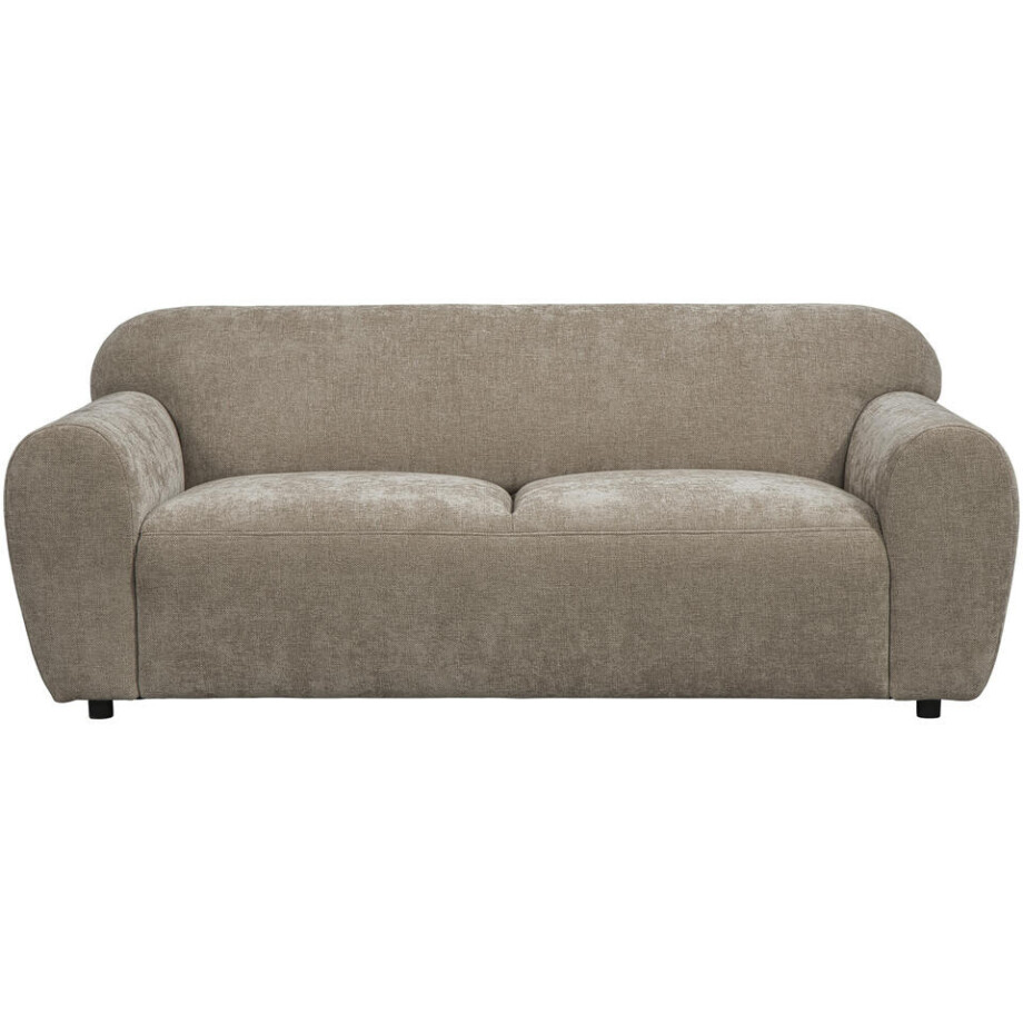 Leen Bakker - Bank Bibi 3-zits - Glory - Stof - Taupe - 88x203x76 Cm Leen Bakker - Bank Bibi 3-zits - Glory - Stof - Taupe - 88x203x76 Cm afbeelding 1