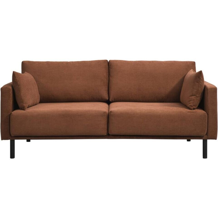 Leen Bakker - Bank Siem 2,5-zits - Rib Fjord - Terracotta - Stof - Bruin - 94x193x83 Cm Leen Bakker - Bank Siem 2,5-zits - Rib Fjord - Terracotta - Stof - Bruin - 94x193x83 Cm afbeelding 1