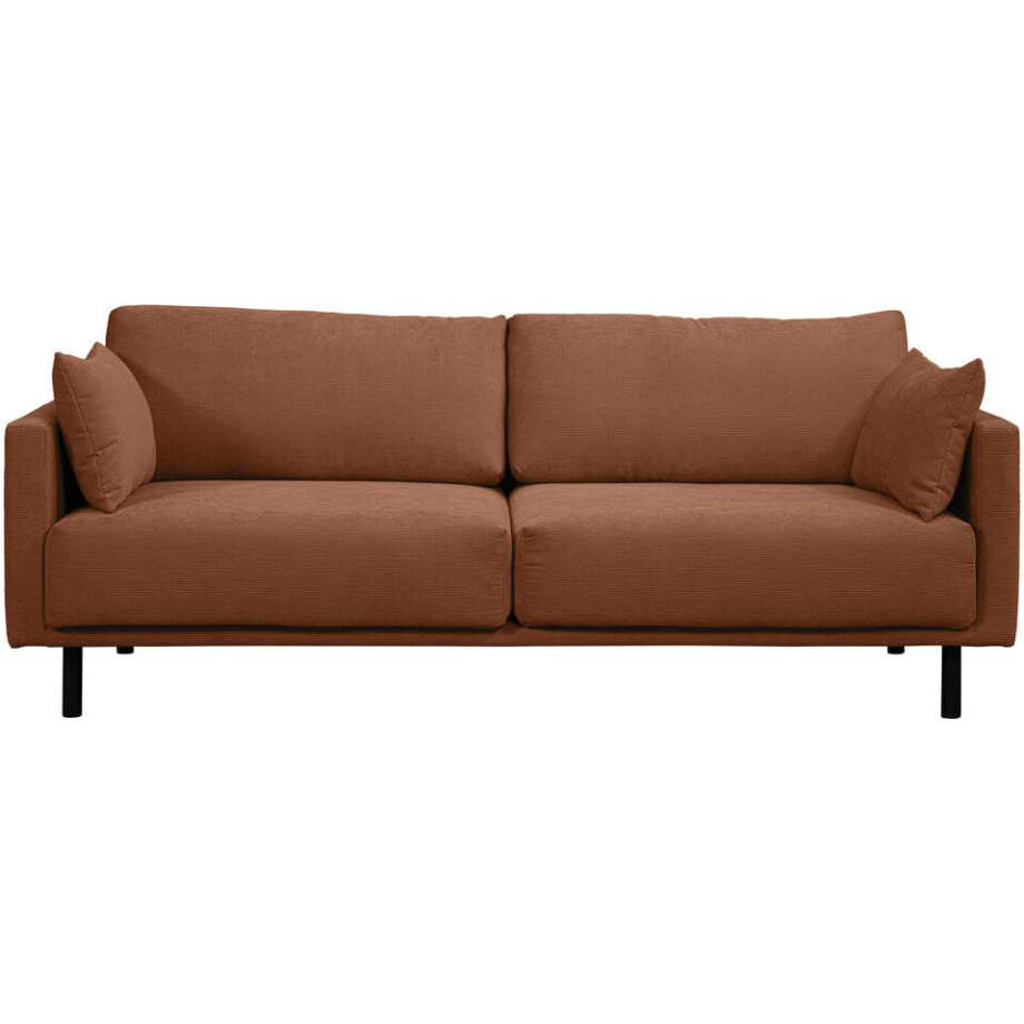 Leen Bakker - Bank Siem 3-zits - Rib Fjord - Terra - Stof - Bruin - 94x208x83 Cm Leen Bakker - Bank Siem 3-zits - Rib Fjord - Terra - Stof - Bruin - 94x208x83 Cm afbeelding 1