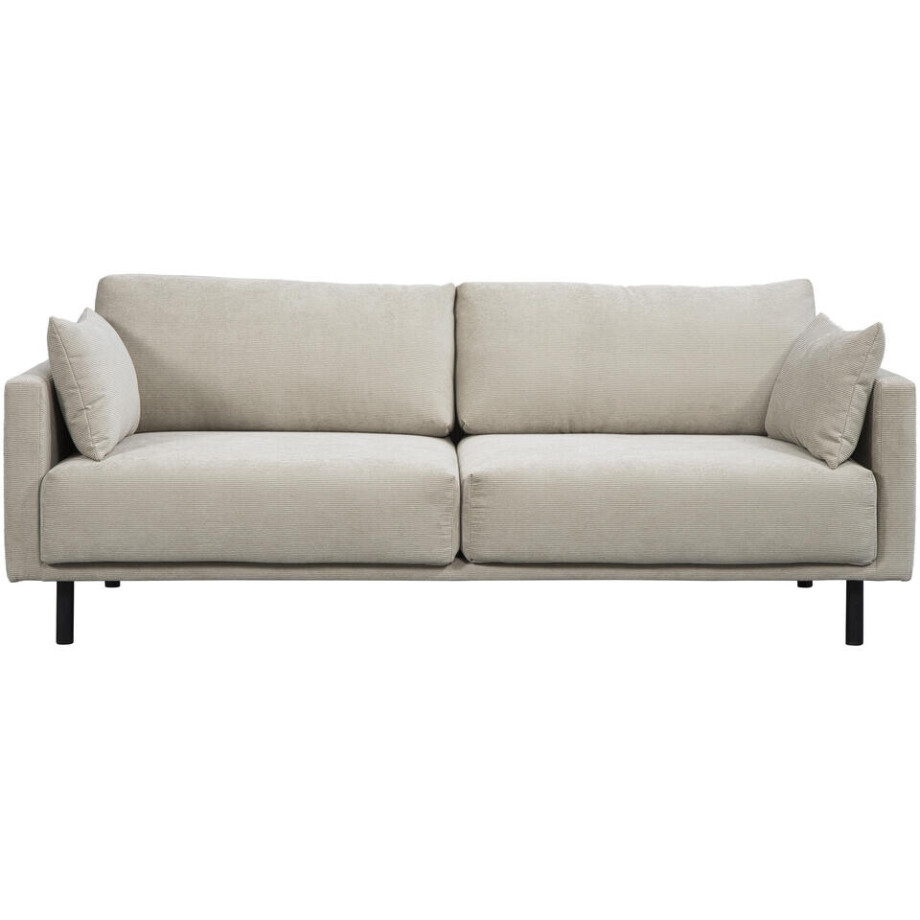Leen Bakker - Bank Siem 3-zits - Rib Fjord - Stof - Beige - 94x208x83 Cm Leen Bakker - Bank Siem 3-zits - Rib Fjord - Stof - Beige - 94x208x83 Cm afbeelding 1