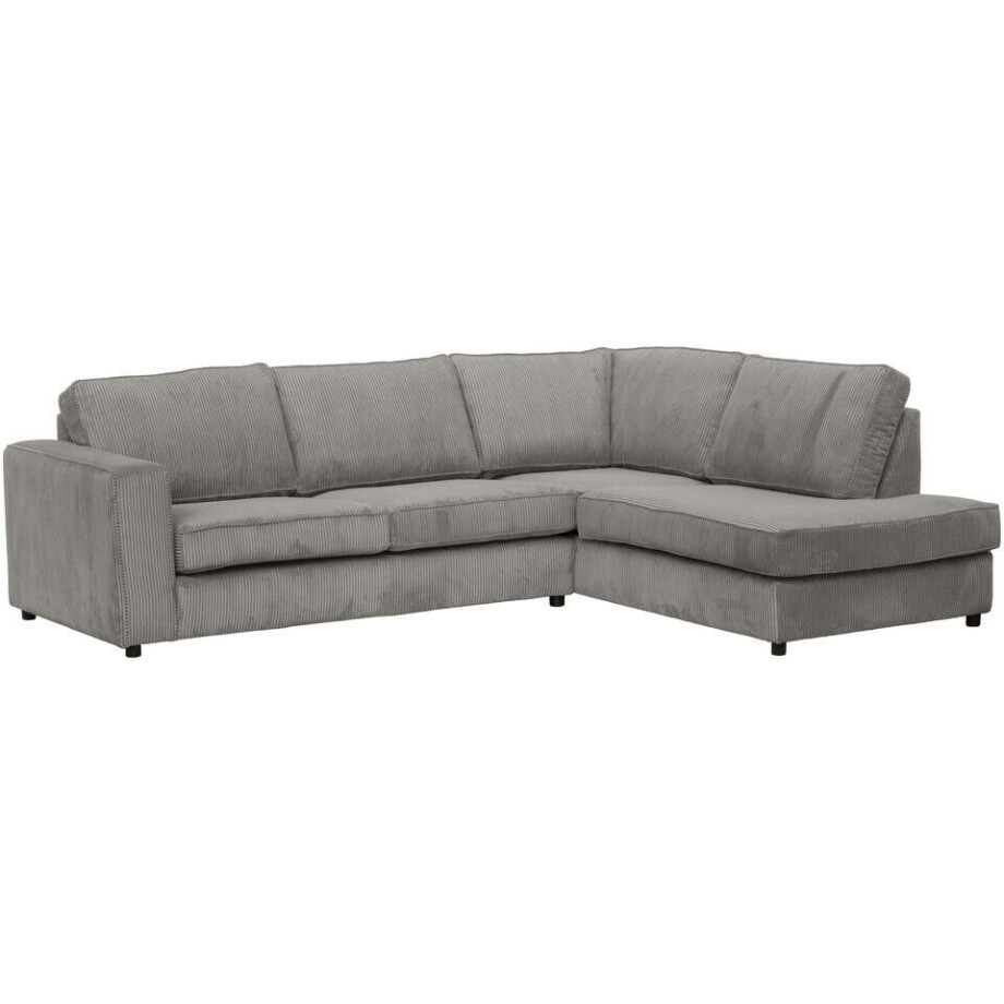 20% korting - Leen Bakker - Hoekbank Stuttgart Rechts - Stof - Grijs - 205x265x80 Cm afbeelding 1