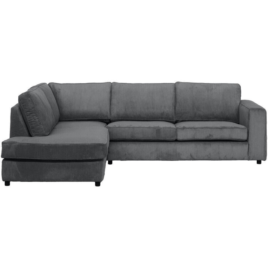 Leen Bakker - Hoekbank Stuttgart Links - Antraciet - Stof - Grijs - 205x265x80 Cm afbeelding 1