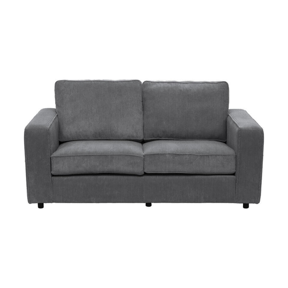 Leen Bakker - Bank Stuttgart 2-zits - Antraciet - Stof - Grijs - 94x170x80 Cm Leen Bakker - Bank Stuttgart 2-zits - Antraciet - Stof - Grijs - 94x170x80 Cm afbeelding 1