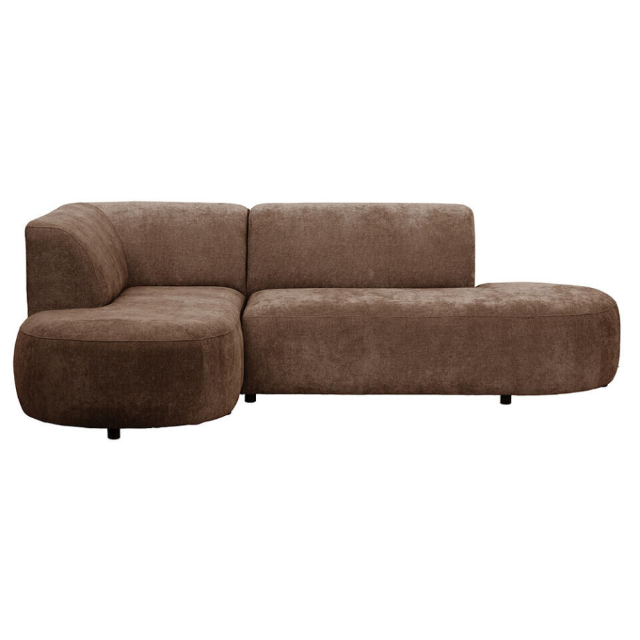 Leen Bakker - Hoekbank Luna Links - Rebel - Terra - Stof - Bruin - 170x260x80 Cm afbeelding 1