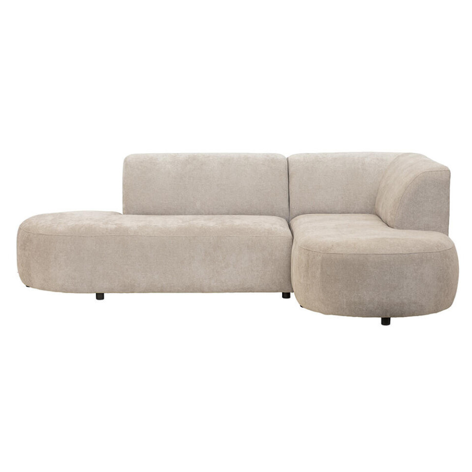 Leen Bakker - Hoekbank Luna Rechts - Rebel - Stof - Beige - 170x260x80 Cm Leen Bakker - Hoekbank Luna Rechts - Rebel - Stof - Beige - 170x260x80 Cm afbeelding 1