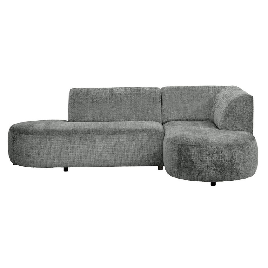 Leen Bakker - Hoekbank Luna Rechts - Cremona - Stof - Grijs - 170x260x80 Cm afbeelding 1