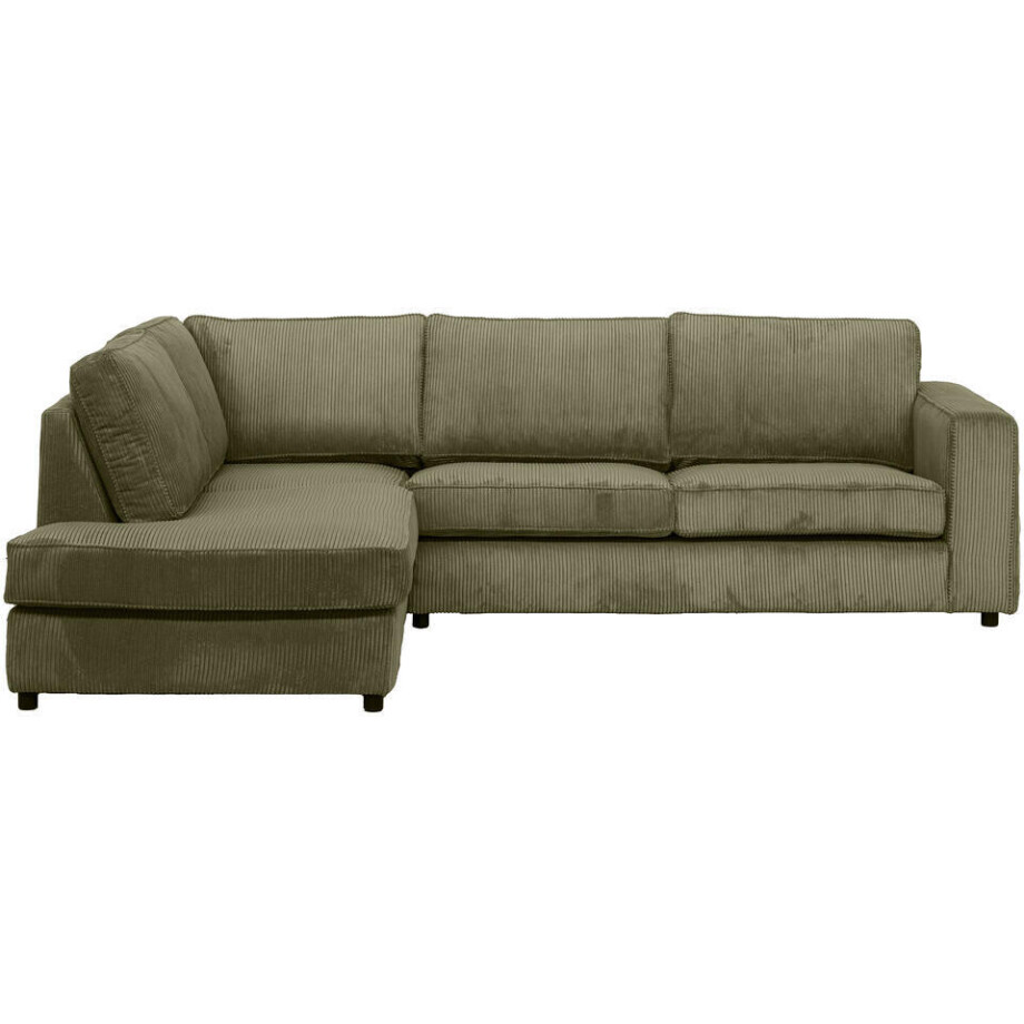 Leen Bakker - Hoekbank Stuttgart Links - Olijf - Stof - Groen - 207x267x80 Cm afbeelding 1