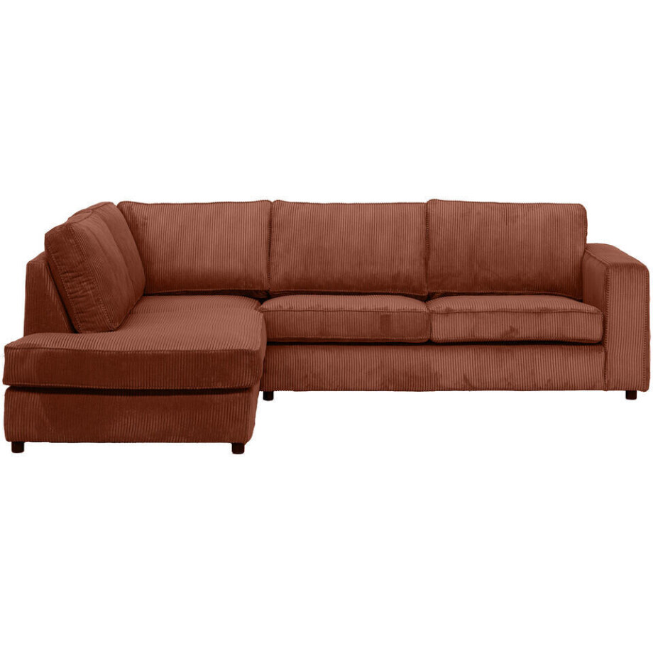 Leen Bakker - Hoekbank Stuttgart Links - Terra - Stof - Bruin - 94x170x80 Cm afbeelding 1