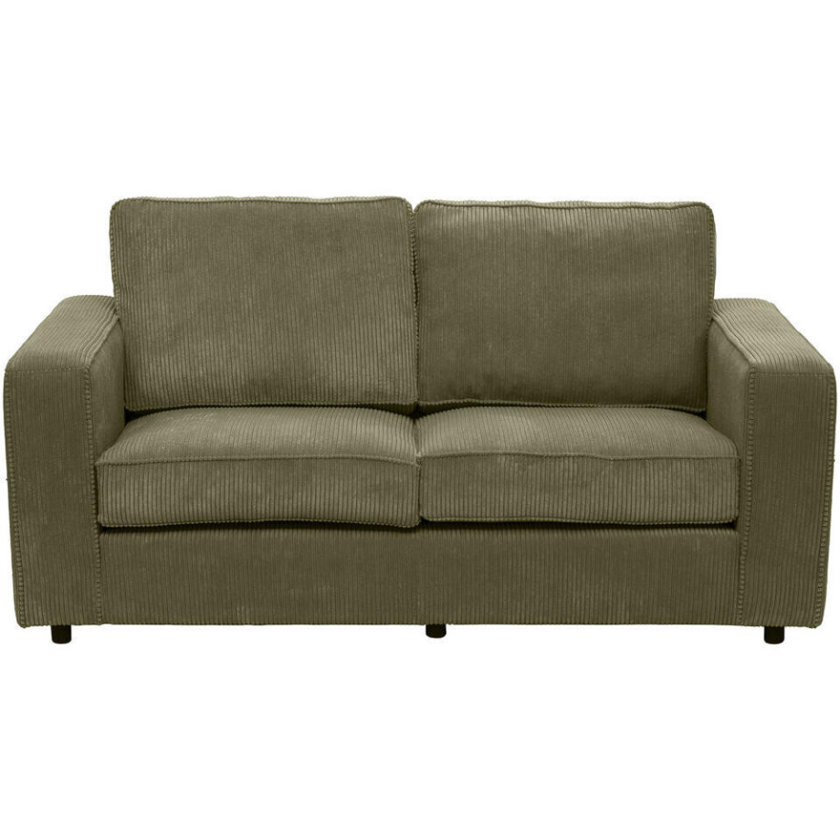 Leen Bakker - Bank Stuttgart 2-zits - Olijf - Stof - Groen - 94x170x80 Cm afbeelding 1