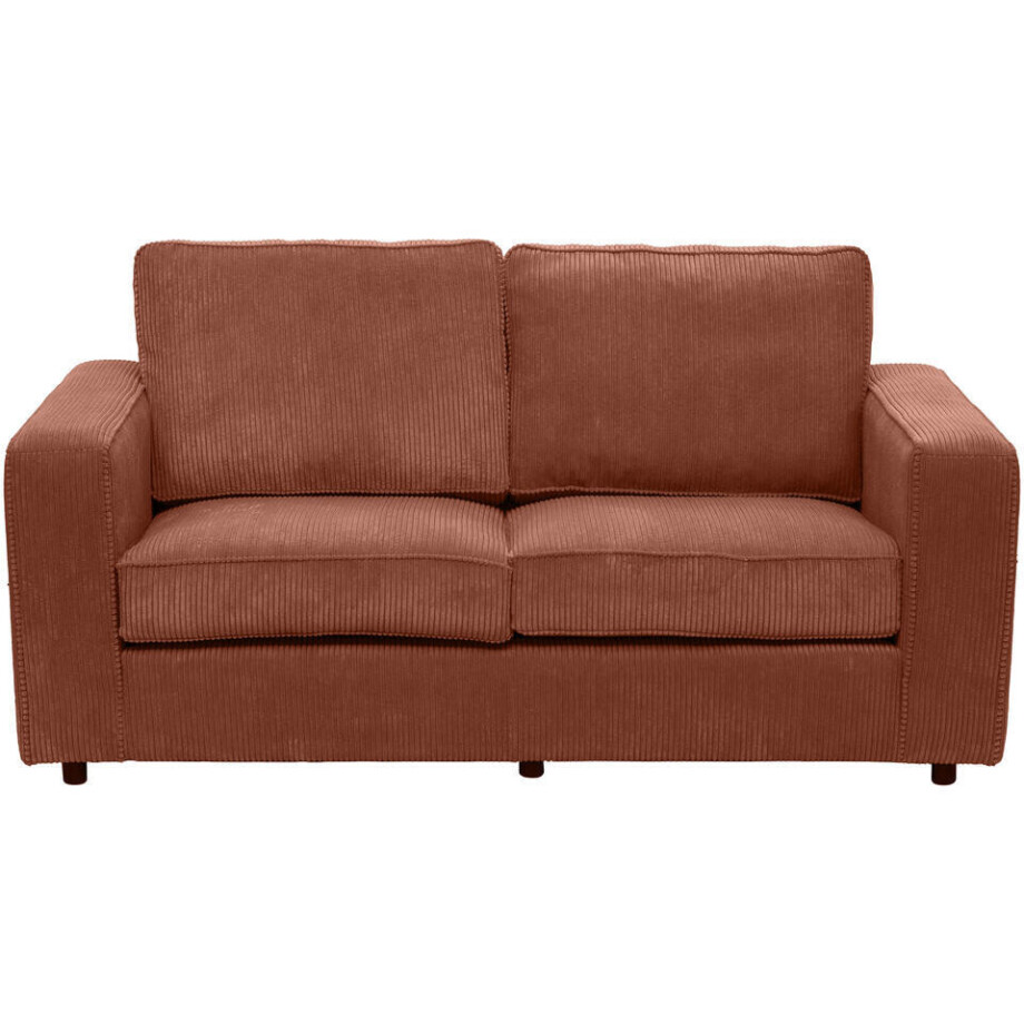 Leen Bakker - Bank Stuttgart 2-zits - Terra - Stof - Rood - 94x170x80 Cm Leen Bakker - Bank Stuttgart 2-zits - Terra - Stof - Rood - 94x170x80 Cm afbeelding 1